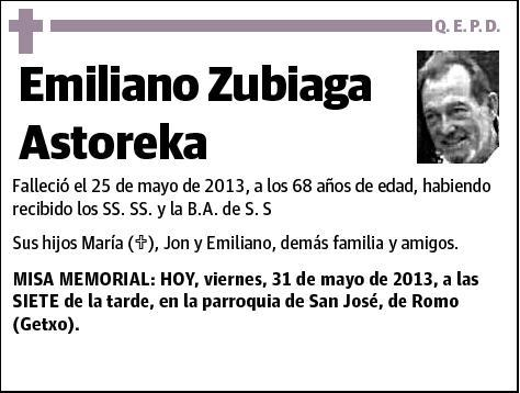 ZUBIAGA ASTOREKA,EMILIANO