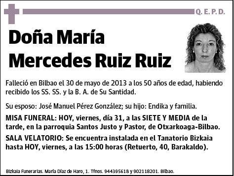 RUIZ RUIZ,MARIA MERCEDES