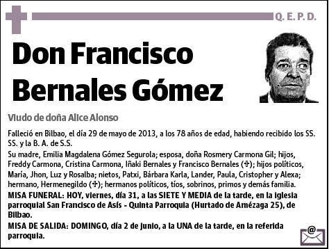 BERNALES GOMEZ,FRANCISCO