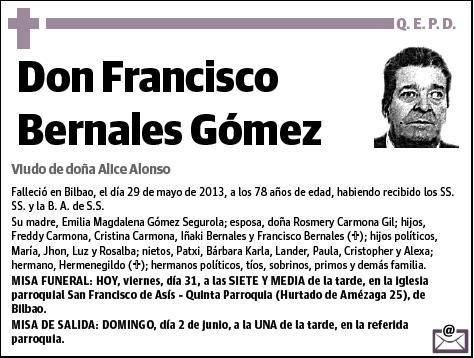 BERNALES GOMEZ,FRANCISCO