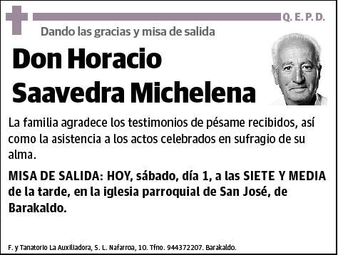 SAAVEDRA MICHELENA,HORACIO