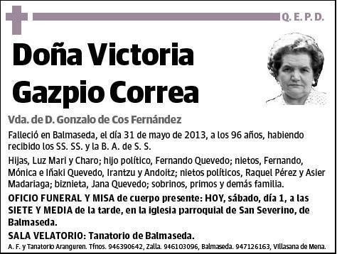 GAZPIO CORREA,VICTORIA