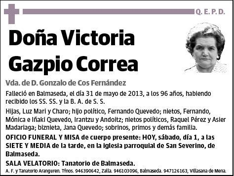 GAZPIO CORREA,VICTORIA