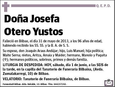 OTERO YUSTOS,JOSEFA