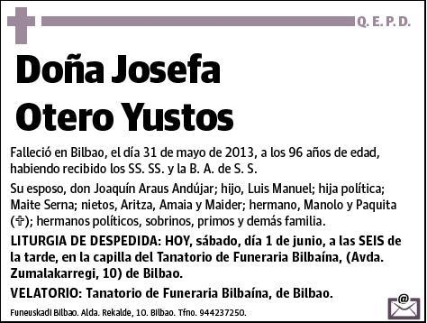 OTERO YUSTOS,JOSEFA