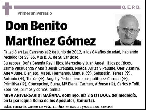 MARTINEZ GOMEZ,BENITO