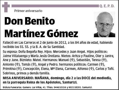 MARTINEZ GOMEZ,BENITO