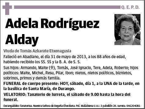 RODRIGUEZ ALDAY,ADELA