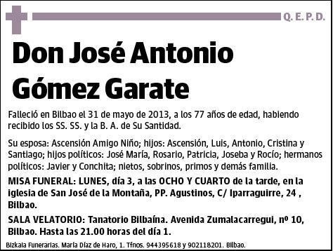 GOMEZ GARATE,JOSE ANTONIO