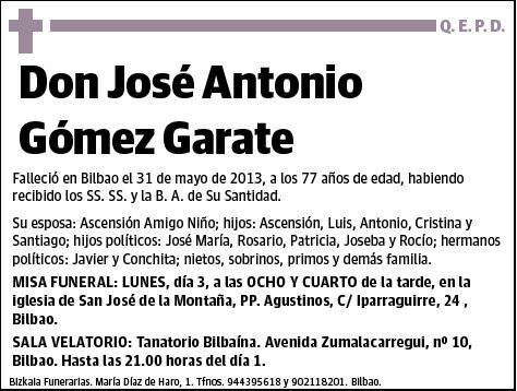 GOMEZ GARATE,JOSE ANTONIO