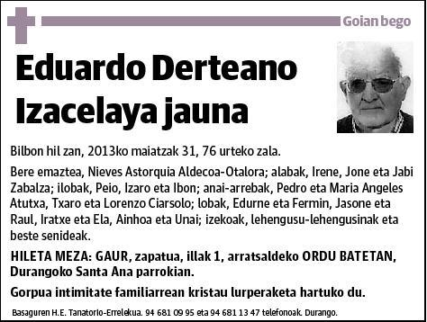 DERTEANO IZACELAYA,EDUARDO