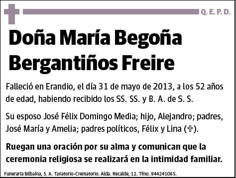 BERGANTIÑOS FREIRE,MARIA BEGOÑA