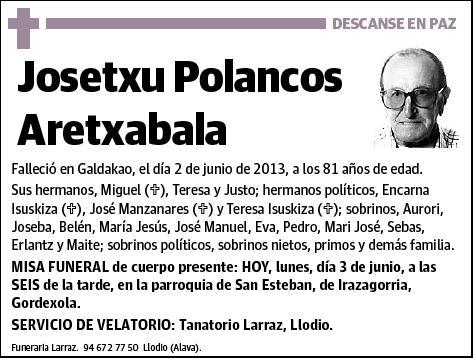 POLANCOS ARETXABALA,JOSETXU