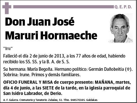 MARURI HORMAECHE,JUAN JOSE