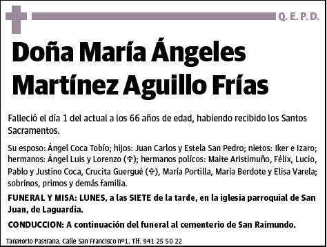 MARTINEZ AGUILLO FRIAS,MARIA ANGELES