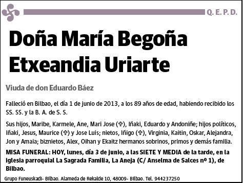 ETXEANDIA URIARTE,MARIA BEGOÑA