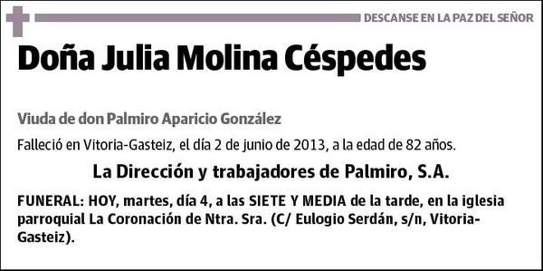 MOLINA CESPEDES,JULIA