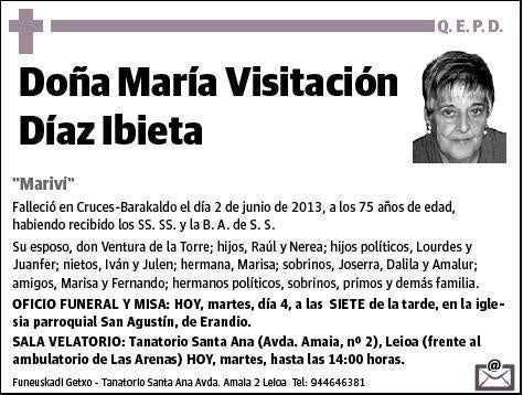 DIAZ IBIETA,MARIA VISITACION