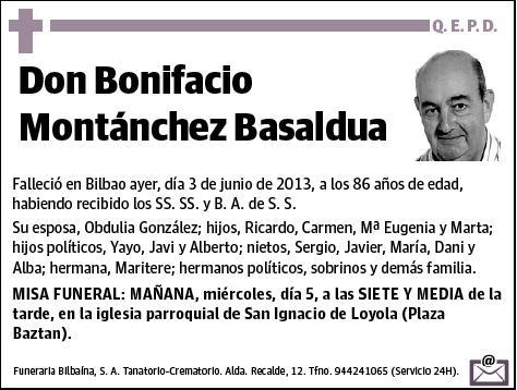 MONTANCHEZ BASALDUA,BONIFACIO