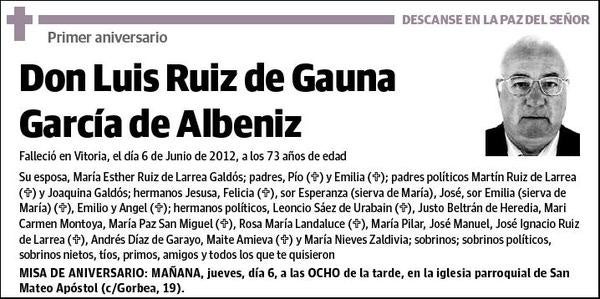 RUIZ DE GAUNA GARCÍA DE ALBENIZ,LUIS