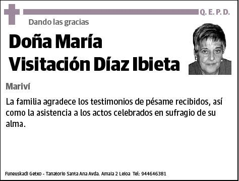 DIAZ IBIETA,MARIA VISITACION