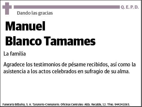 BLANCO TAMAMES,MANUEL