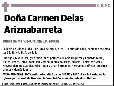 DELAS ARIZNABARRETA,CARMEN