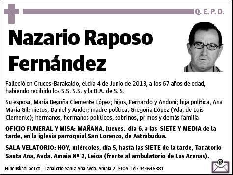 RAPOSO FERNANDEZ,NAZARIO