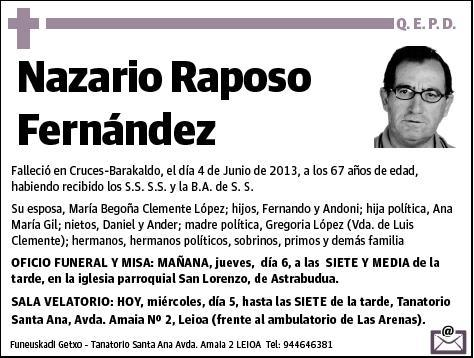 RAPOSO FERNANDEZ,NAZARIO