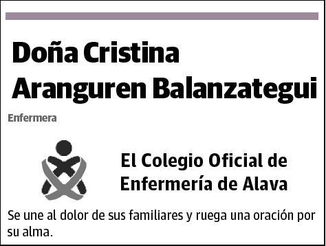 ARANGUREN BALANZATEGUI,CRISTINA