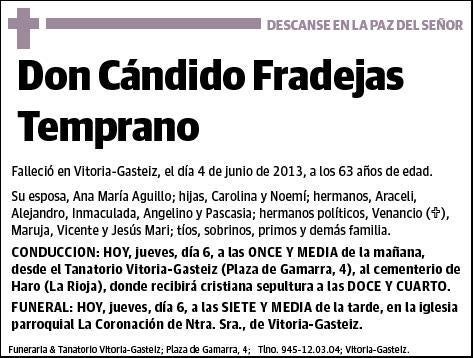 FRADEJAS TEMPRANO,CANDIDO