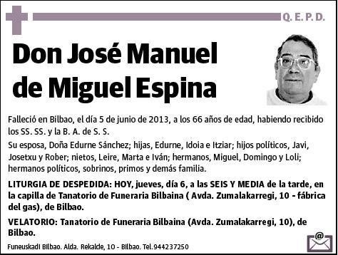 DE MIGUEL ESPINA,JOSE MANUEL