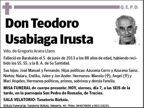 USABIAGA IRUSTA,TEODORO