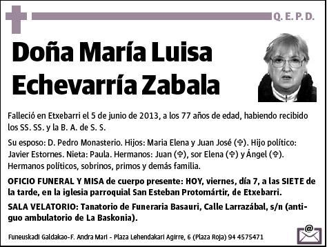 ECHEVARRIA ZABALA,MARIA LUISA