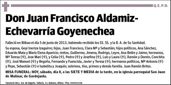 ALDAMIZ-ECHEVARRIA GOYENECHEA,JUAN FRANCISCO