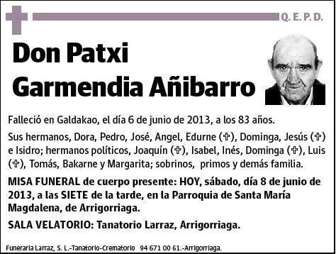 GARMENDIA AÑIBARRO,PATXI