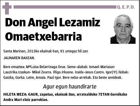 LEZAMIZ OMAETXEBARRIA,ANGEL