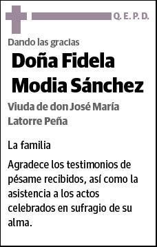 MODIA SANCHEZ,FIDELA