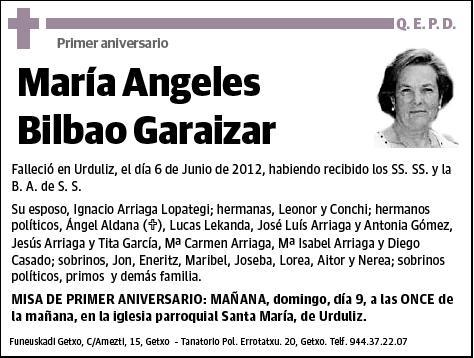 BILBAO GARAIZAR,MARIA ANGELES