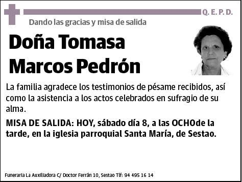 MARCOS PEDRON,TOMASA