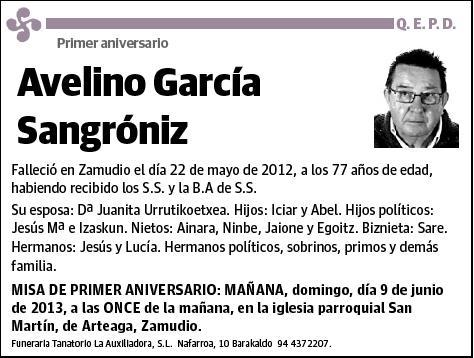 GARCIA SANGRONIZ,AVELINO