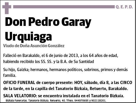 GARAY URQUIAGA,PEDRO