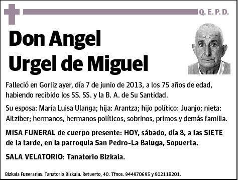 URGEL DE MIGUEL,ANGEL