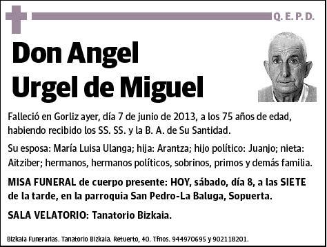URGEL DE MIGUEL,ANGEL