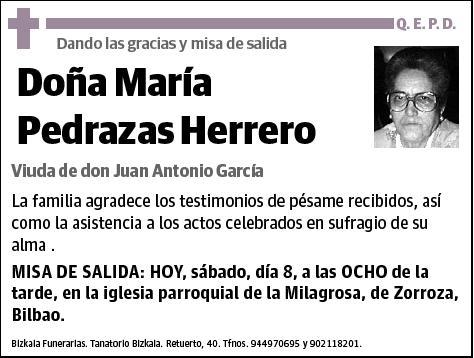 PEDRAZAS HERRERO,MARIA