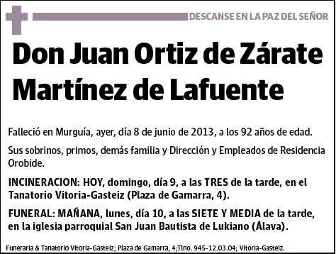 ORTIZ DE ZARATE MARTINEZ DE LA FUENTE,JUAN