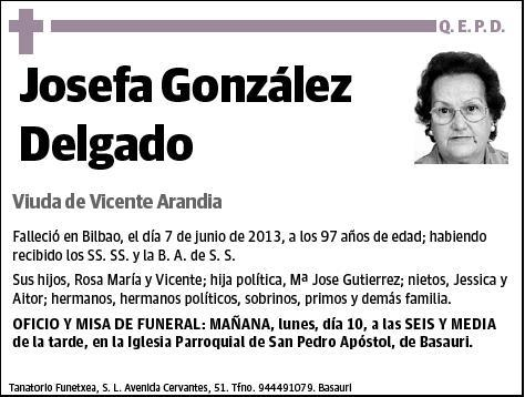 GONZALEZ DELGADO,JOSEFA