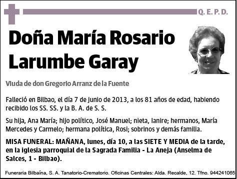 LARUMBE GARAY,MARIA ROSARIO