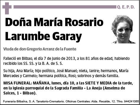 LARUMBE GARAY,MARIA ROSARIO