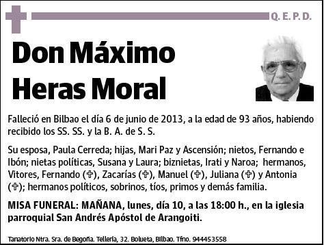 HERAS MORAL,MAXIMO